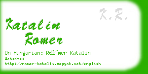 katalin romer business card